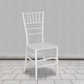 HERCULES Series White Resin Stacking Chiavari Chair, PK2