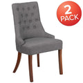 HERCULES Paddington Series Gray Fabric Tufted Chair, PK2