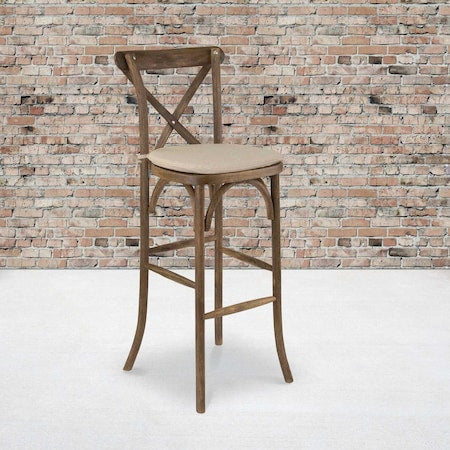Antique Cross Back Barstool, PK2