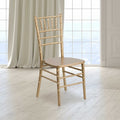 HERCULES Series Gold Wood Chiavari Chair, PK2