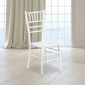 HERCULES Series White Wood Chiavari Chair, PK2