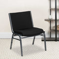 Black Fabric Stack Chair, PK2