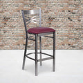 Clear X Stool-Burg Seat, PK2