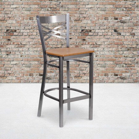 Clear X Stool-Nat Seat, PK2