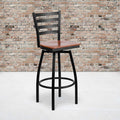 Black Ladder Stool-Cherry Seat, PK2