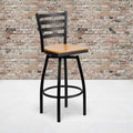 Black Ladder Stool-Nat Seat, PK2