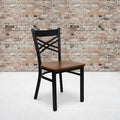 Black X Chair-Cherry Seat, PK2