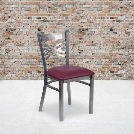 Clear X Chair-Burg Seat, PK2