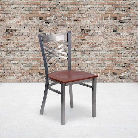 Clear X Chair-Cherry Seat, PK2