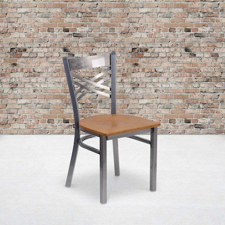 Clear X Chair-Nat Seat, PK2