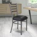 Clear Ladder Chair-Black Seat, PK2