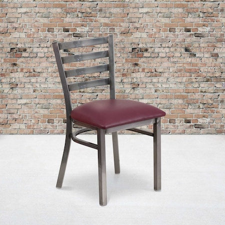 Clear Ladder Chair-Burg Seat, PK2