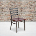 Clear Ladder Chair-Mah Seat, PK2