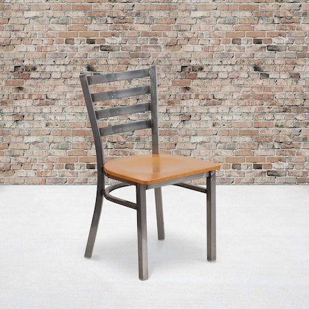 Clear Ladder Chair-Nat Seat, PK2