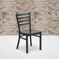 Black Ladder Chair-Wal Seat, PK2