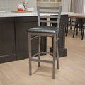 Clear Ladder Stool-Black Seat, PK2