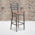 Clear Ladder Stool-Cherry Seat, PK2
