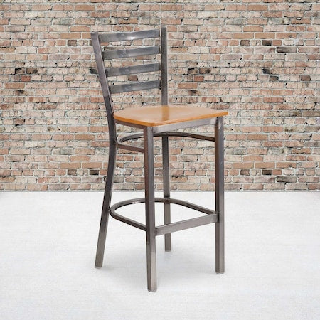 Clear Ladder Stool-Nat Seat, PK2