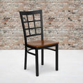 Black Window Chair-Cherry Seat, PK2