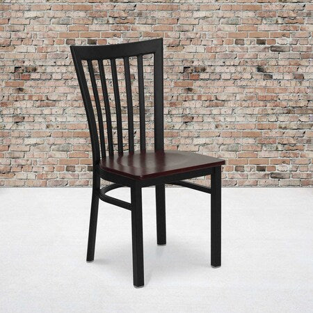 Black School Chair-Mah Seat, PK2