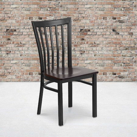 Black School Chair-Wal Seat, PK2