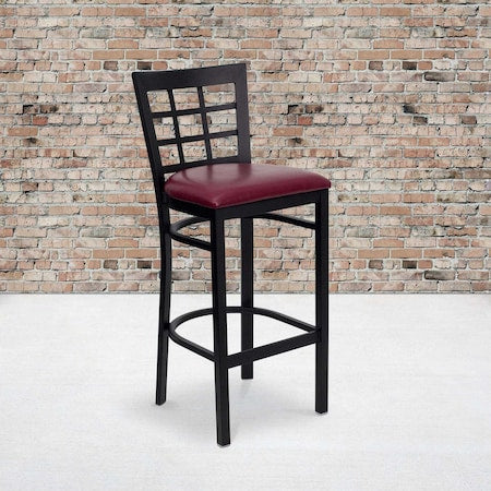 Black Window Stool-Burg Seat, PK2