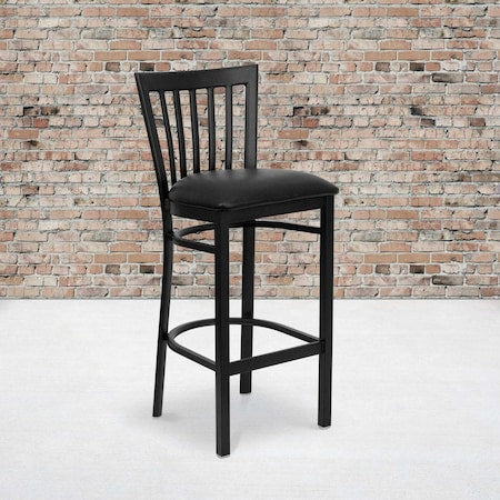 Black School Stool-Black Seat, PK2