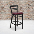 Black Ladder Stool-Burg Seat, PK2