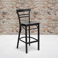 Black Ladder Stool-Mah Seat, PK2