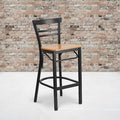 Black Ladder Stool-Nat Seat, PK2
