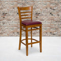 Cherry Wood Stool-Burg Vinyl, PK2