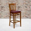 Cherry Wood Stool-Burg Vinyl, PK2
