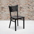 Black Coffee Chair-Mah Seat, PK2