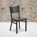 Black Coffee Chair-Wal Seat, PK2