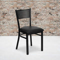 Black Grid Chair-Black Seat, PK2