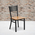 Black Grid Chair-Nat Seat, PK2