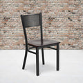 Black Grid Chair-Wal Seat, PK2