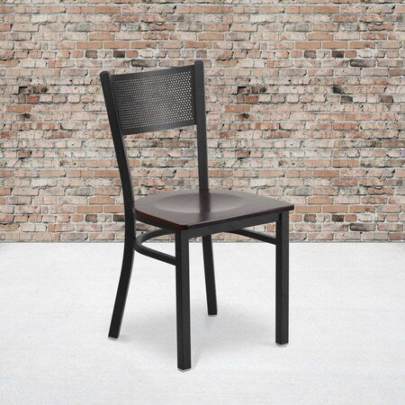 Black Grid Chair-Wal Seat, PK2