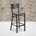 Black Grid Stool-Wal Seat, PK2