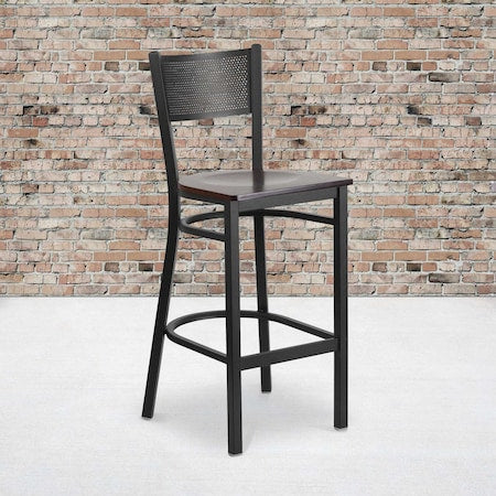 Black Grid Stool-Wal Seat, PK2