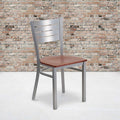 Silver Slat Chair-Chy Seat, PK2
