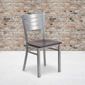 Silver Slat Chair-Wal Seat, PK2