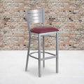 Silver Slat Stool-Burg Seat, PK2