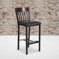 Bk/Nat Vert Stool-Black Seat, PK2