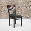 Bk/Nat Vert Chair-Black Seat, PK2