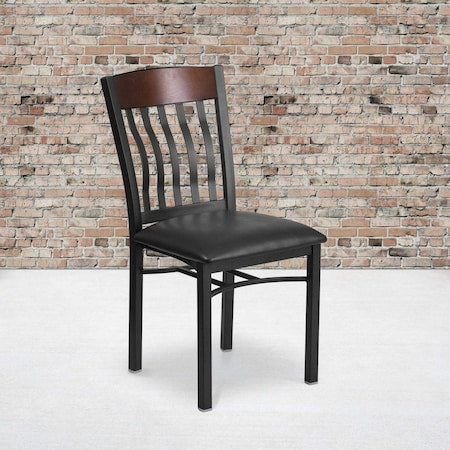 Bk/Nat Vert Chair-Black Seat, PK2