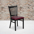 Black Vert Chair-Burg Seat, PK2