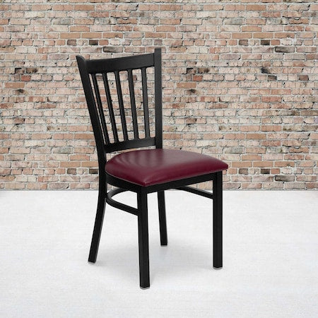 Black Vert Chair-Burg Seat, PK2