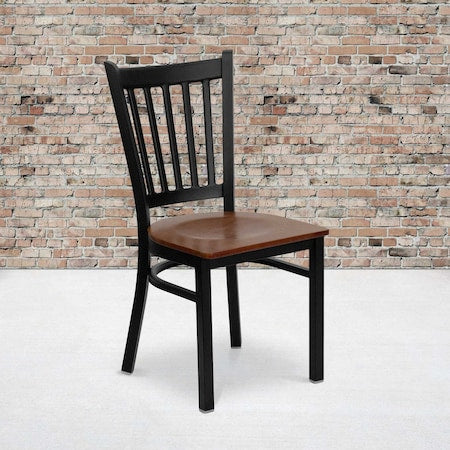 Black Vert Chair-Cherry Seat, PK2