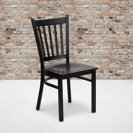 Black Vert Chair-Mah Seat, PK2